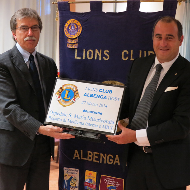I Lions di Albenga donano 19 televisori all’ospedale