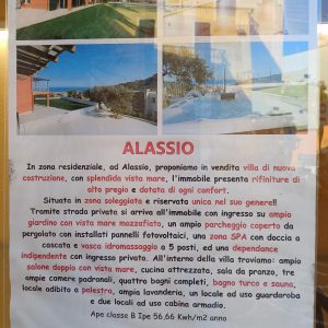 Alassio per milionari. Villa vendesi con dipendence, palestra, sauna, bagno turco, zona Spa, giardino, vista mozzafiato. 2/Tari, il Comune incassa 6.285.392€