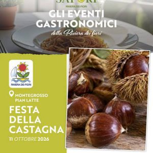 Montegrosso P. Latte, la favolosa “Festa della Castagna”: l’assessore regionale: “Eventi autentici”! ma le castagne arrivano da Calizzano. 2 / Mendatica, la mostra: “Pietra, luce e memoria”